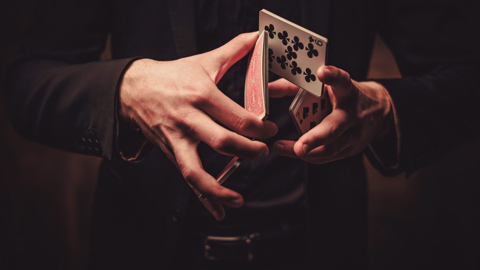 Man showing tricks with cards.